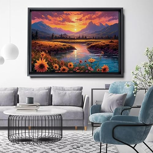 Vista 4 de Grand Teton Scenic Wall Art - Nature Aesthetic Wall Art - Captivating Sunset Mountain Canvas Art - Wall Art as a Trendy Above Bed Art