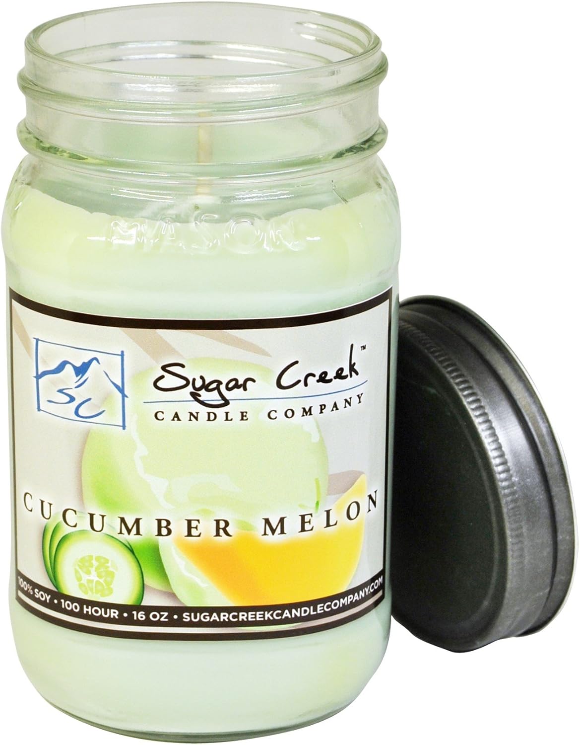 Sugar Creek Candles Cucumber Melon (Amazingly Refreshing!)100 Soy Wax Candle. Soy