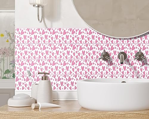 Vista 48 de FLFK Calcomanías de pared para despegar y pegar, para habitación de los niños, calcomanías de peces bajo el mar, 4 x 240 pulgadas (azul)