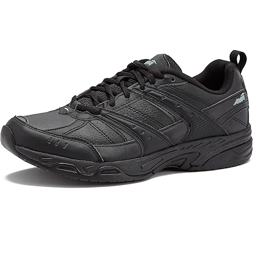 Avia Avi-Union II Non Slip Shoes for Men - Comfort Restaurant Work, Black or White Slip Resistant Shoes, Medium, Wide or Extra Wide