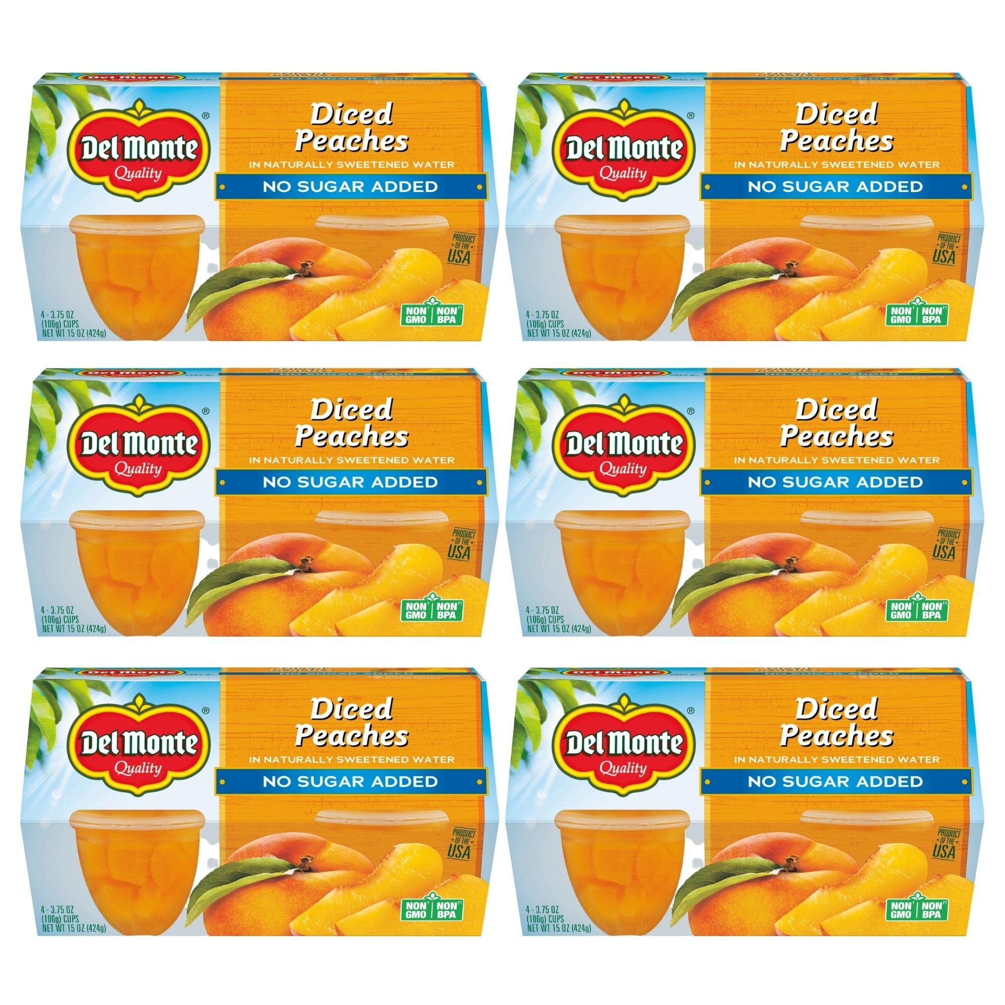 Del Monte No Sugar Added Diced Peaches