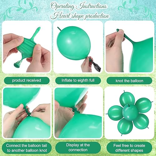 Miniatura 6 de Meanplan 100 globos de enlace de enlace rápido de látex conectados para Halloween, día de Acción de Gracias, carnaval, boda, fiesta de decoración