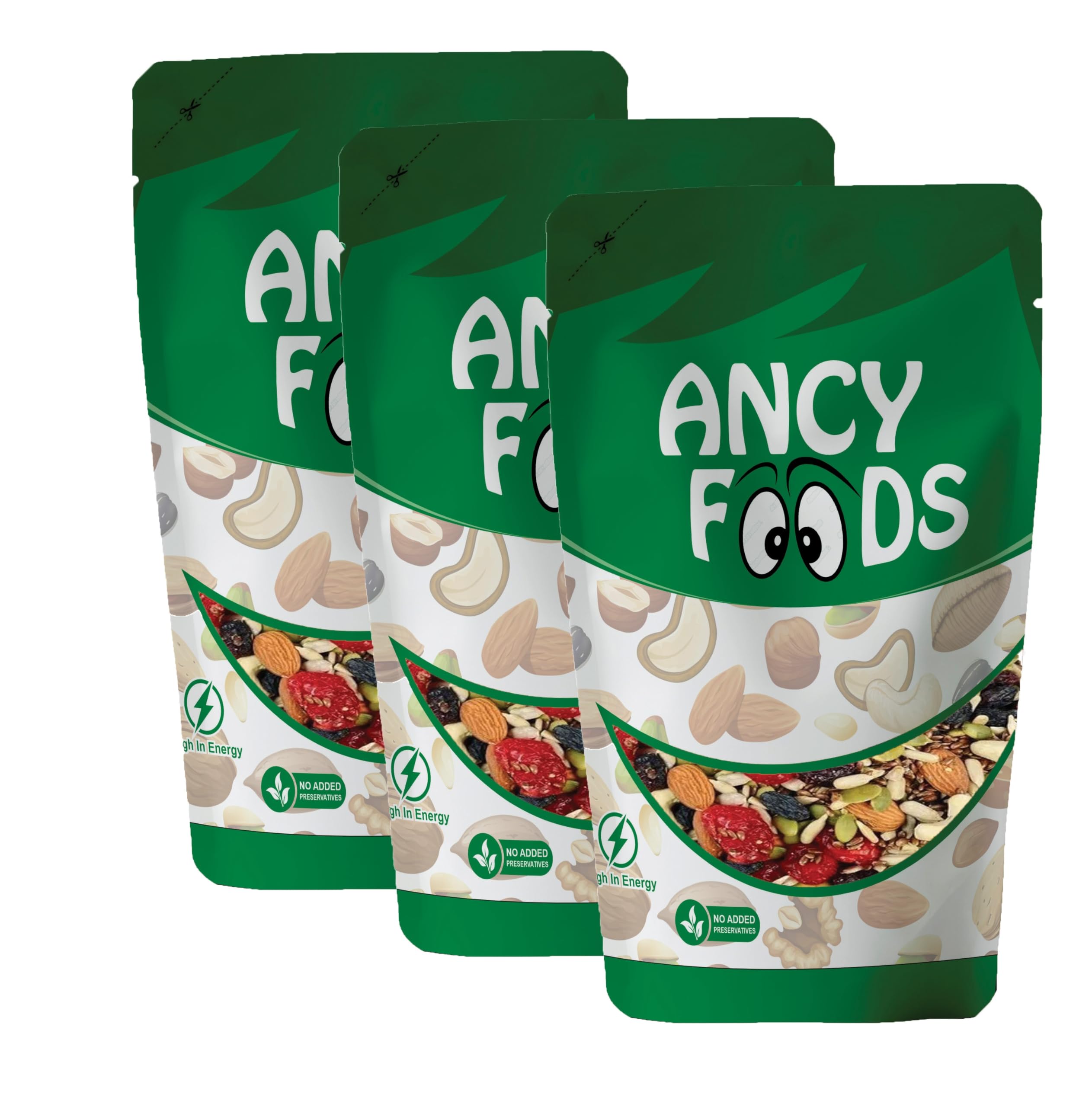 Ancy Foods Dried Fruits Nuts And Seeds (Dried Trail Mix/Breakfast, 600g (3x200g))-picture-25