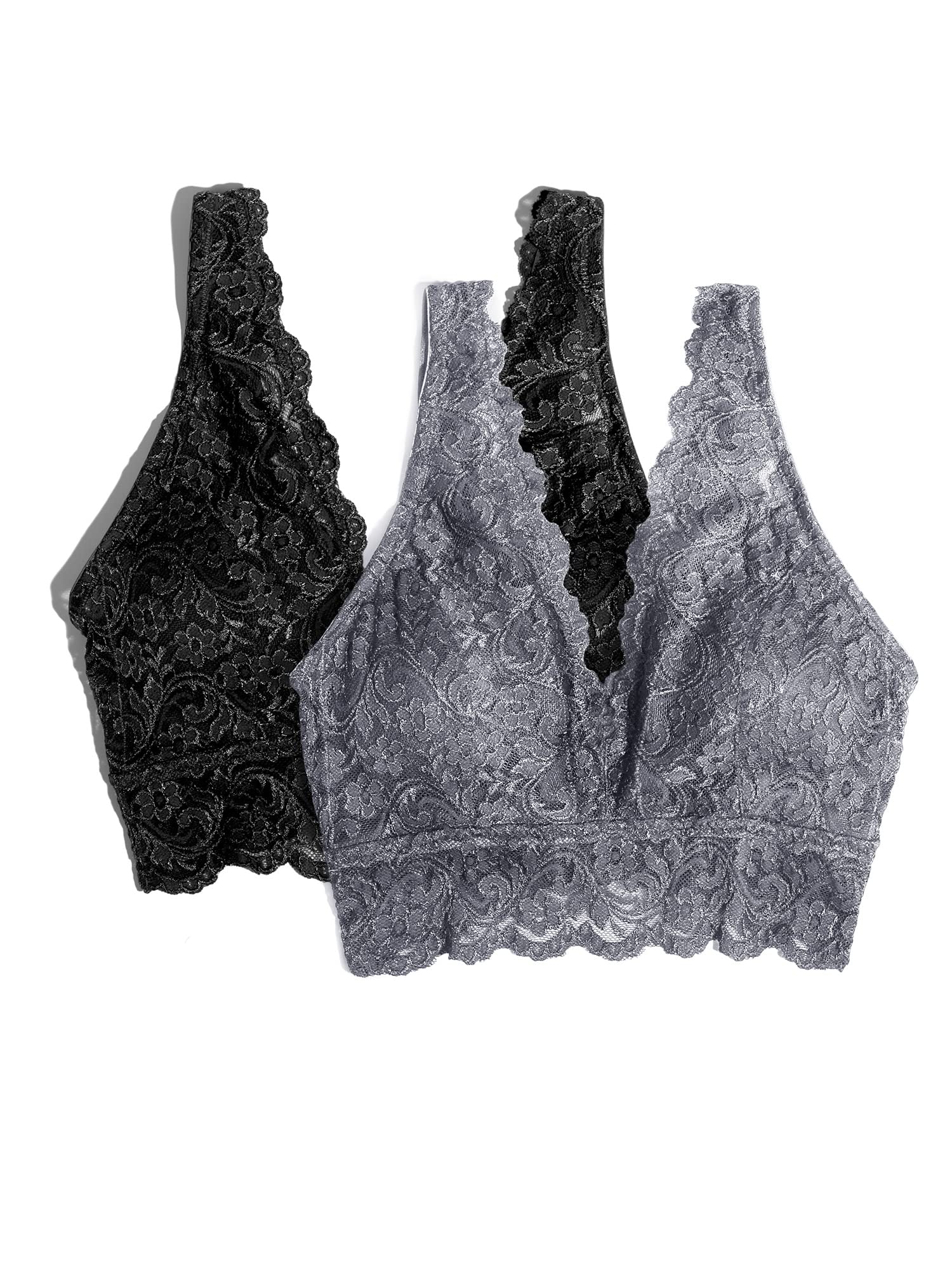 Smart & Sexy womens Signature Lace Deep V Neck Wireless Bralette, Bralettes for Women With Support, Bralettes and Bralette Pack
