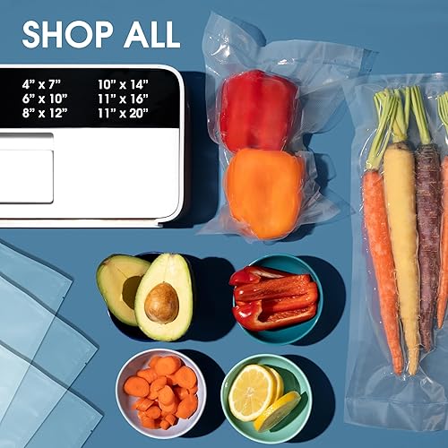 Miniatura 7 de Spartan Industrial - Bolsas pequeñas de sellado al vacío de 4 x 7 pulgadas para almacenamiento de alimentos, congelador, preparación de comidas,