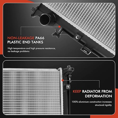 Miniatura 6 de A-Premium Conjunto de radiador de refrigerante del motor compatible con Honda Civic 2016 2017 2018 2019 2020 2021 L4 2.0L, transmisión manual