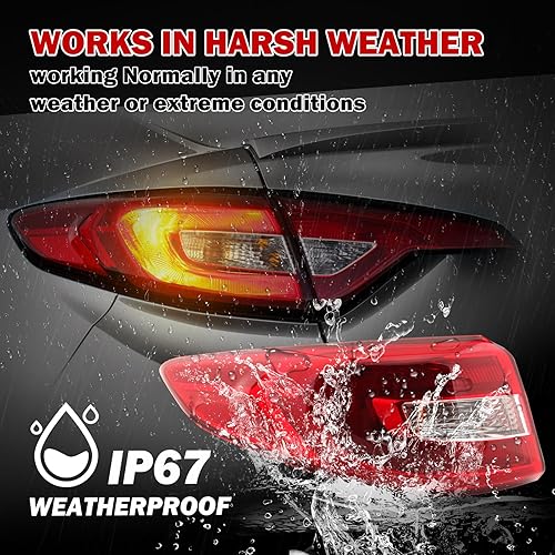 Miniatura 10 de Luces traseras cubierta de la lámpara de parada de freno indicador luz de advertencia para Hyundai Sonata 2015 2016 2017 (lado derecho del pasajero)