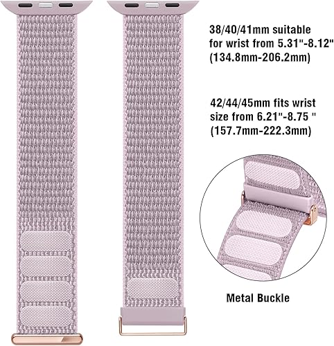 Miniatura 2 de OHOTLOVE Correa de nailon compatible con Apple Watch Band de 1.496 pulgadas, 1.575 pulgadas, 1.614 pulgadas, 1.654 pulgadas, 1.732 pulgadas, 1.772