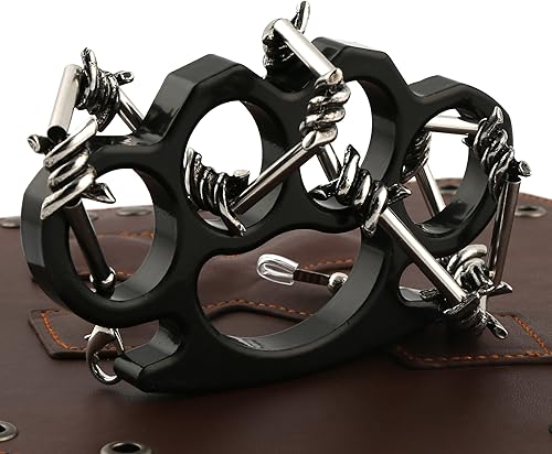 Miniatura 5 de Collar de alambre de púas para hombre de aleación de acero punk gótico 20 pulgadas de HZMAN