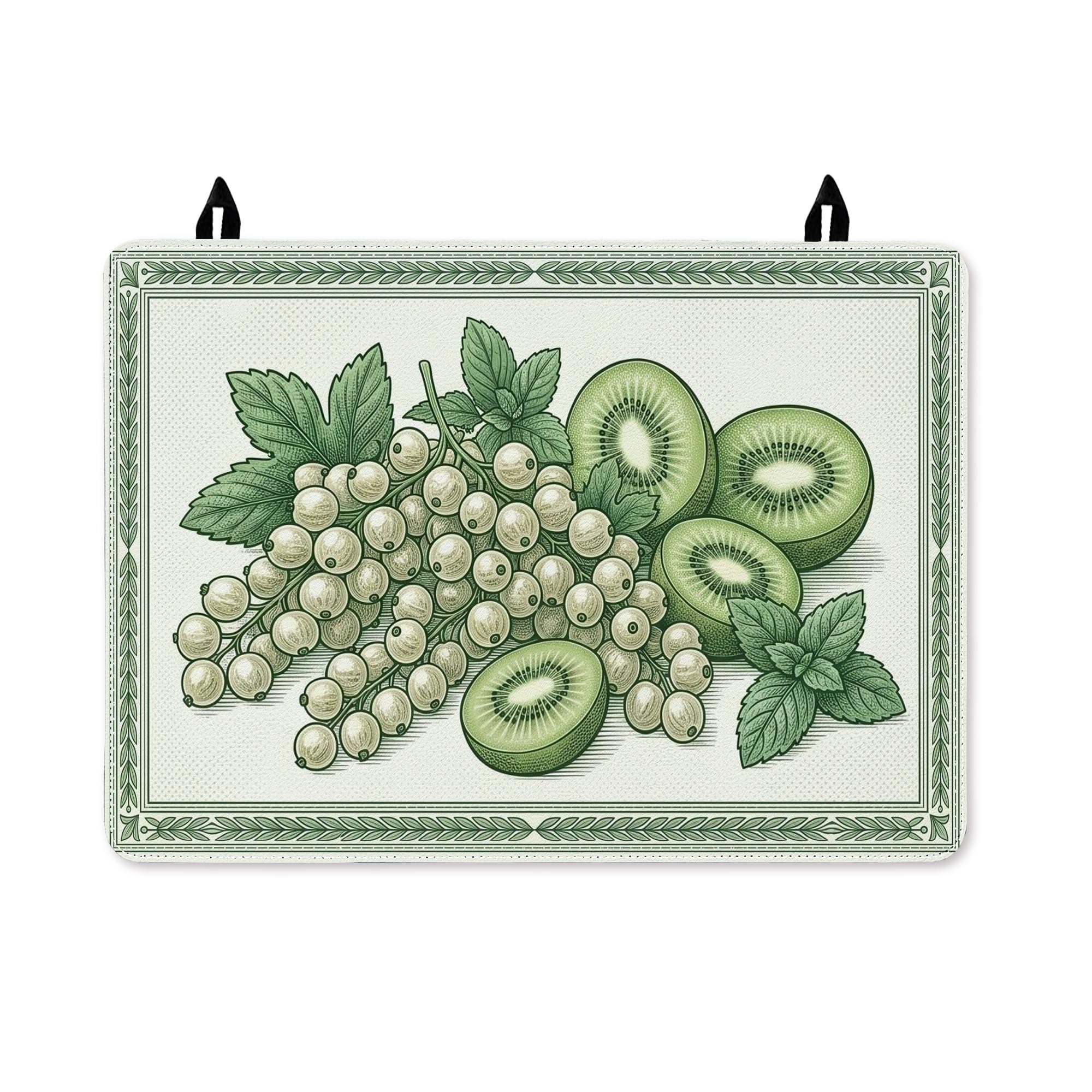 Extension plan de travail cuisine avec motif botanique kiwi vintage