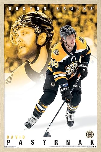 Miniatura 7 de Trends International NHL Boston Bruins - Póster de pared de David Pastrnák 19, 14.725 x 22.375 pulgadas, versión enmarcada en negro