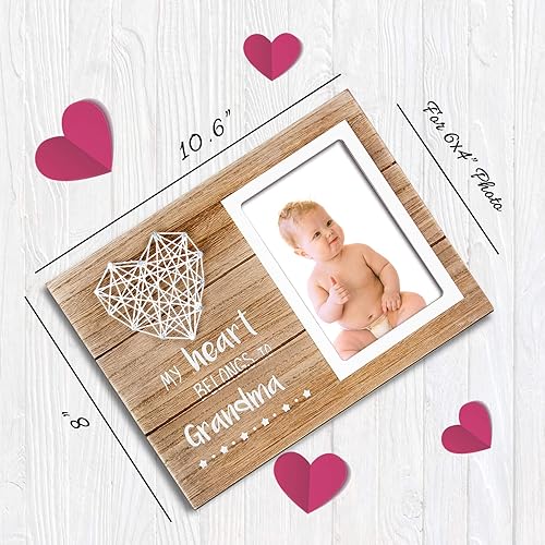 Miniatura 5 de VILIGHT Marco de fotos para abuela Regalos para la abuela por primera vez, regalo de anuncio de embarazo para la nueva abuela, foto de 4 x 6