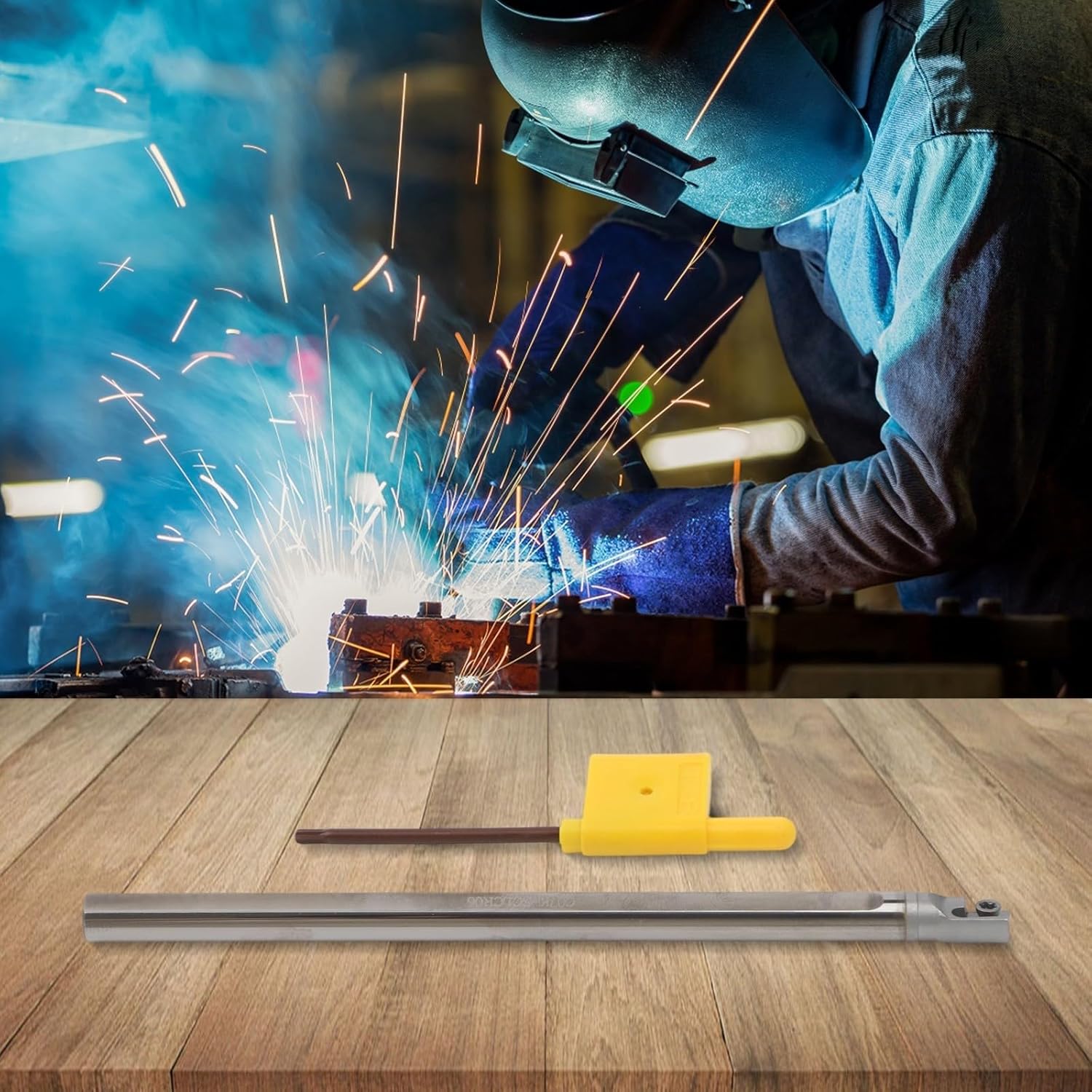 Solid Carbide Tool Holder C07K-SCLCR06 for CCMT0602 Insert, 100mm Length, 7mm Shank Diameter, Anti-Shock Design, High Grip for CNC Boring Bar Cutter Applications