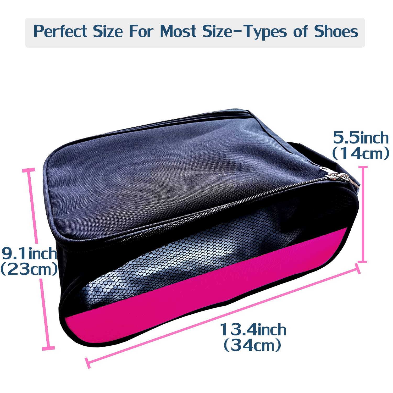 Bolsa para Zapatos de Golf, Bolsas de Zapatos de Golf para Hombres y Mujeres, Bolsas de Transporte con Cremallera con ventilación, Bolsa de Zapatos Deportivos de Viaje