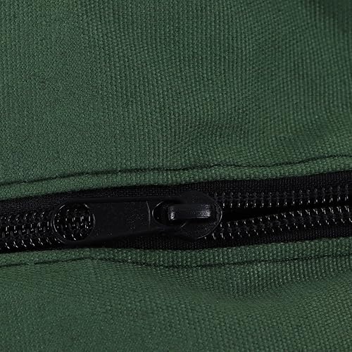 Miniatura 9 de Bolsa de herramientas de gran capacidad resistente con boca ancha, lona impermeable portátil para carpintería electricista, Verde