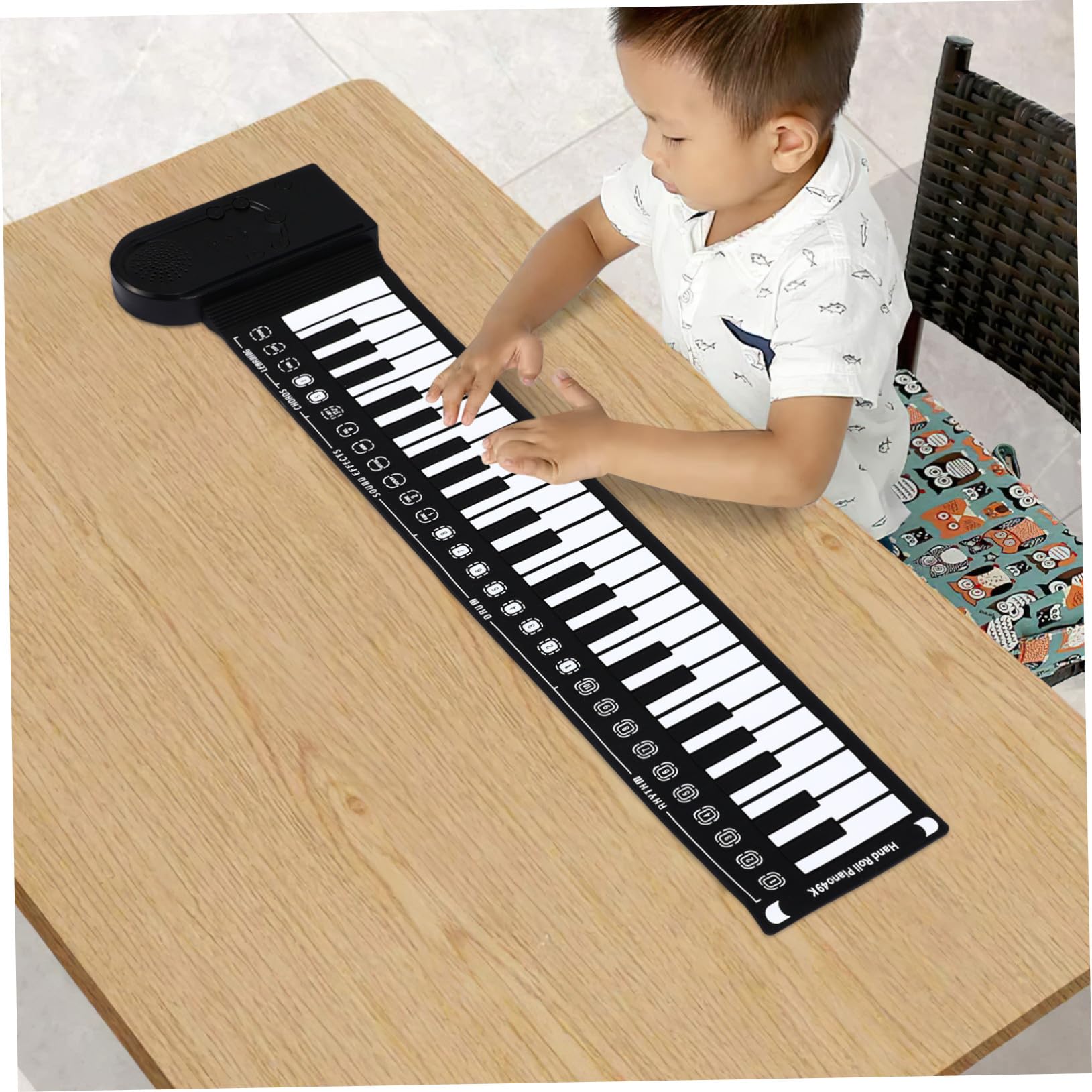 Pianoforte Digitale Portatile a 49 Tasti in Silicone Funzione di Registrazione e Riproduzione, Tastiera Pieghevole e Cavo USB per Principianti e Ragazzo Ragazza