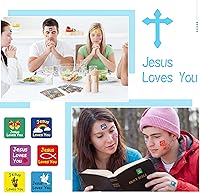 Vista 6 de Junkin 480 calcomanías religiosas de Jesús te ama, calcomanías cristianas a granel para adultos, papel autoadhesivo multicolor, mariposa católica