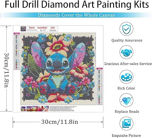 Miniatura 4 de GemZono Kits de pintura de diamantes para adultos, pintura de diamantes para bricolaje, cartón 5D, pintura artística de diamantes con puntos