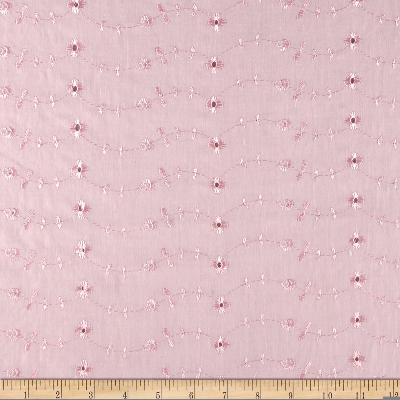Eyelet Allover Pink, Fabric by the Yard