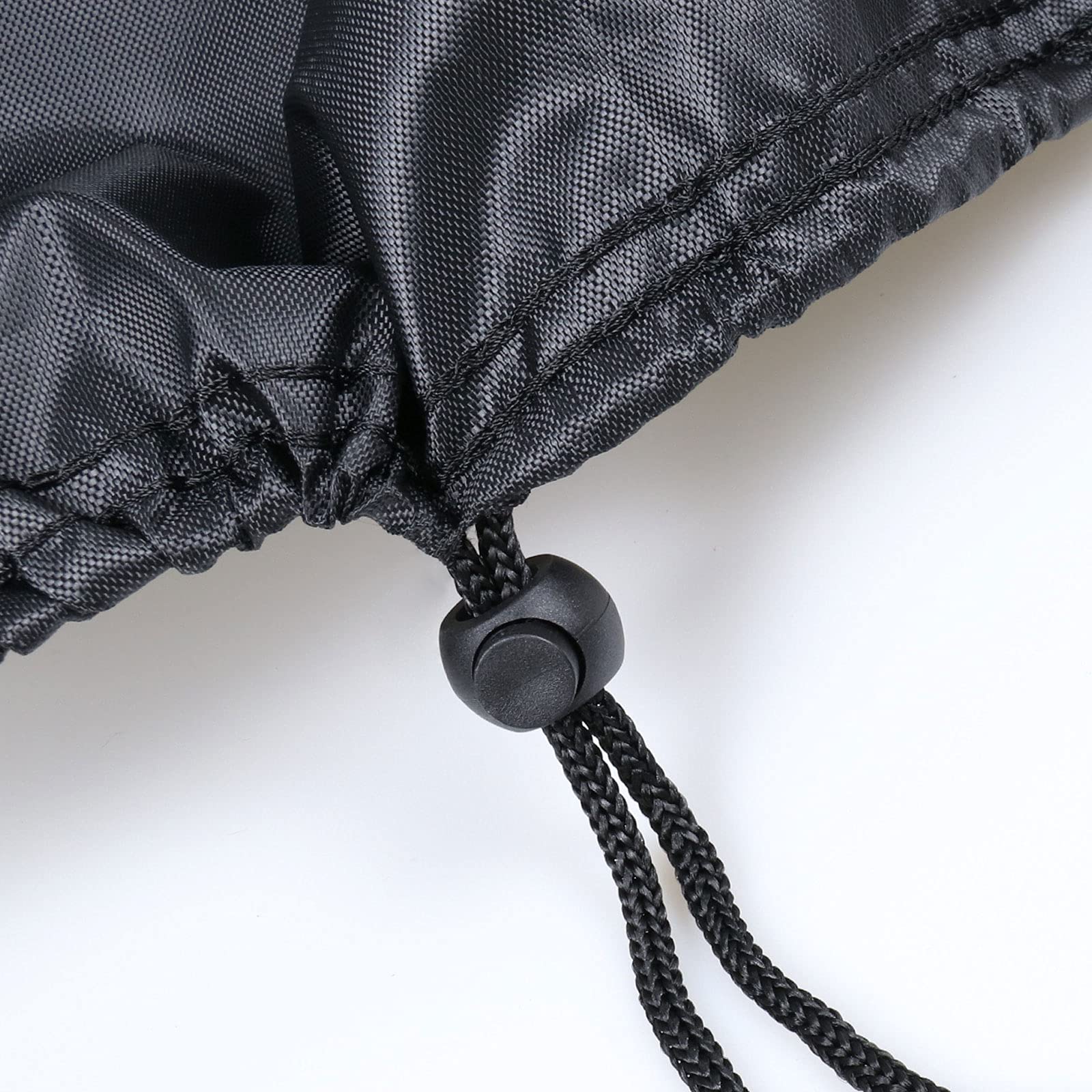 Housse de brasero carrée imperméable avec ourlet réglable pour meubles de jardin, table de brasero robuste, coupe-vent, 76 x 76 x 63 cm (noir)