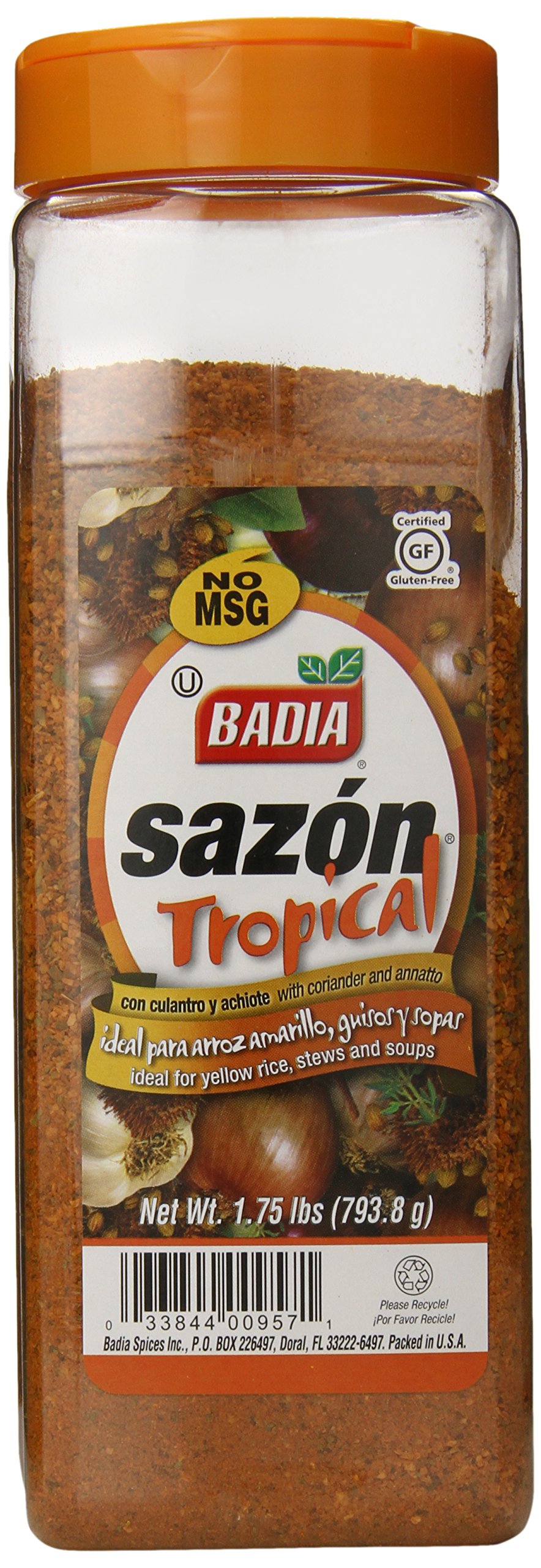 Badia Spices inc Seas, Sazon, Trpcl, with Cr and Ann, 28-Ounce (Pack of 3)