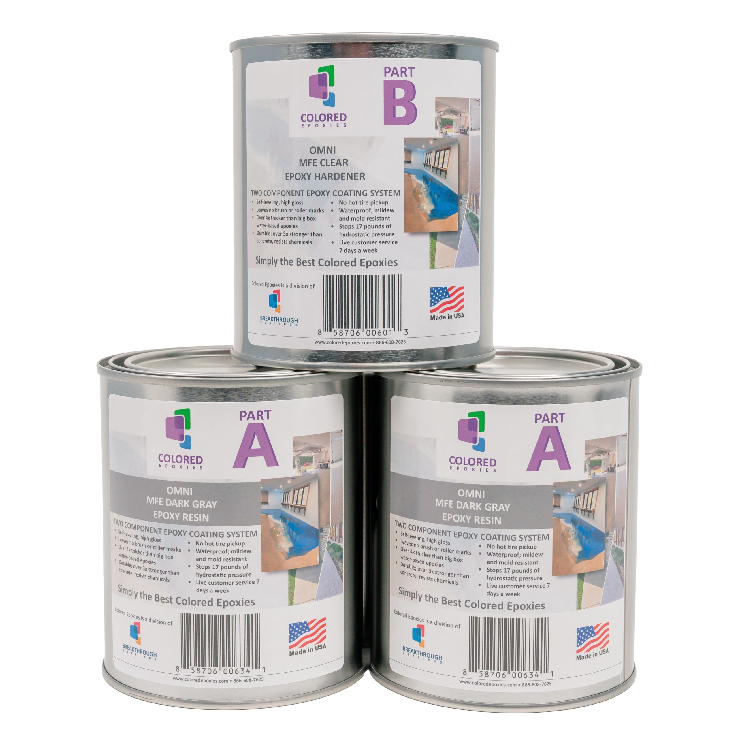 Coloredepoxies 10007 Dark Gray Epoxy Resin Coating
