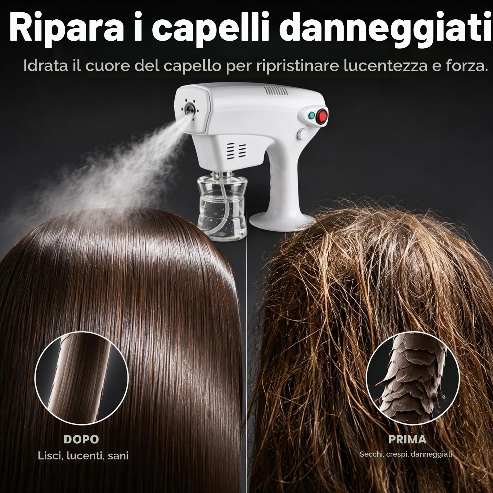Portable multi purpose nano steam hair care wet spray hairdressing wet steam jet steam machine hairdressing hair dyeing tools for families, barber shops