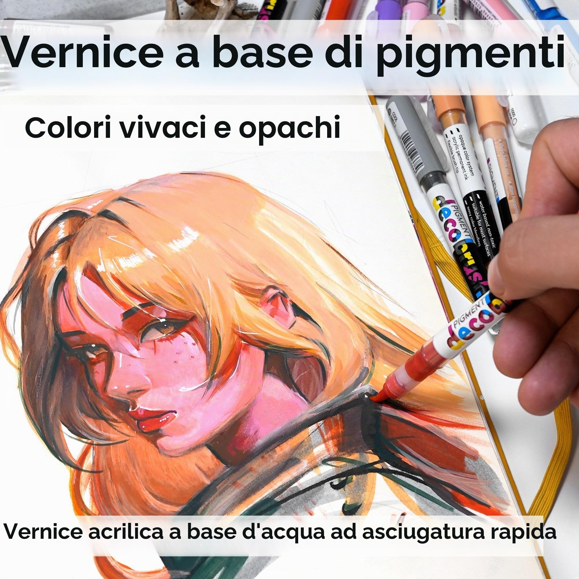 Karin DECObrush MASTER Set di 84 pezzi (colori collections: Basic, Passion, Violet-Blue, Nature, Nude, Grey, Pastel), KAR29C10