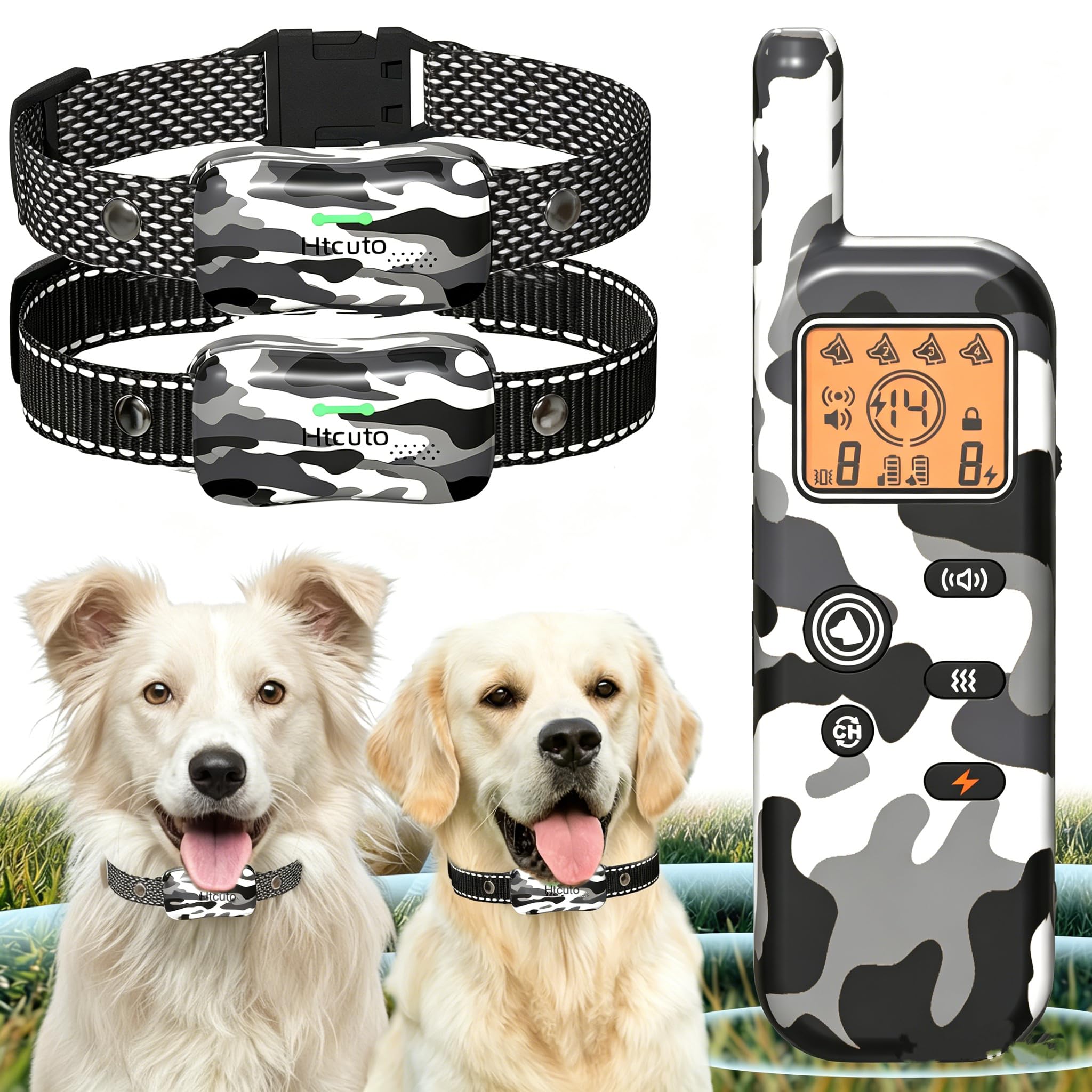 Htcuto wireless fence training collar 2 dogs