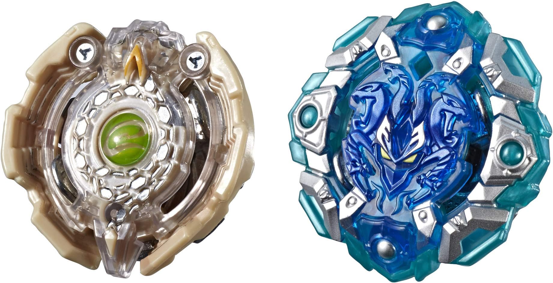 Beyblade Burst Turbo Slingshock Dual Pack Engaard E4 and Stone-X Quetziko Q4-2 Right-Spin Battling Tops, Age 8+