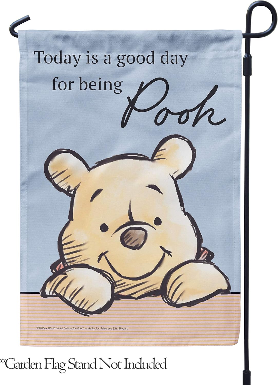 Flagology, Disney, Winnie The Pooh, Good Day for Being Pooh, Outdoor, Garden Flag 12" x 18", Exclusive Premium Fabric, Officially Licensed Disney