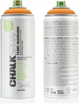 Montana Cans Montana Chalk Color Spray Paint, 11Ounce 400 Ml, Orange, 13.5 Fl Oz Pack of 1