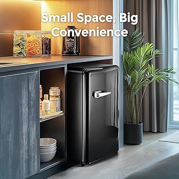 Mini Refrigerator シルバー 2段棚付き WANAI 3.5 Cu ft Slim & Compact Two Door Mini Fridge-Freezer