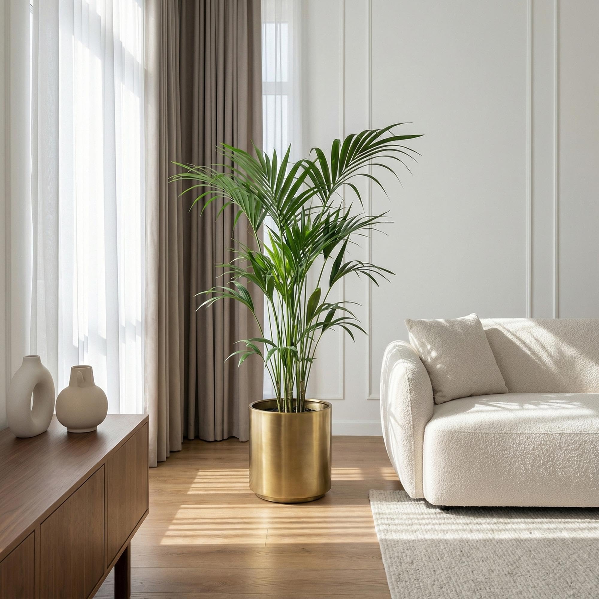 Green boutiQ - Plante d'intérieur - Howea Forsteriana - Palmier Kentia - Peu d'entretien - Vert - 1 plante - Pot 24cm - Hauteur 140-150cm