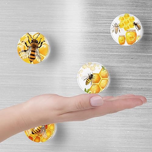 Miniatura 7 de 12 calcomanías magnéticas de vidrio para nevera, imanes de nevera de abeja, decoración para manualidades, imanes de nevera fuertes para cocina,