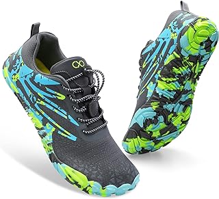 XIHALOOK Womens Mens Water Shoes Quick Dry Beach Swim Shoes Barefoot Outdoor Hiking Water Aerobics Shoes Blue Fire, 9 Women/7.5 Men