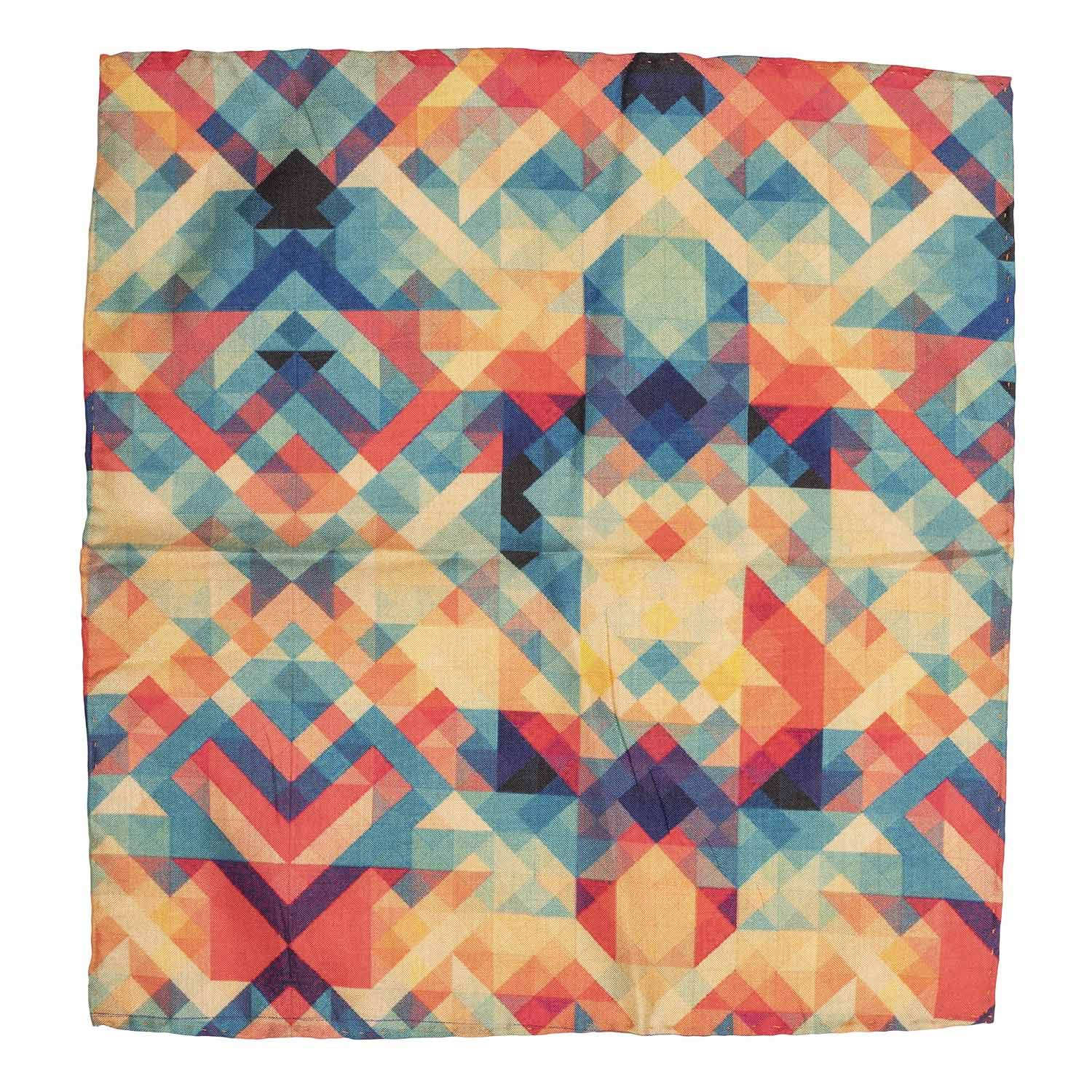 the tie hub Indian Print Silk and Cotton Pocket Square For Men-picture-35