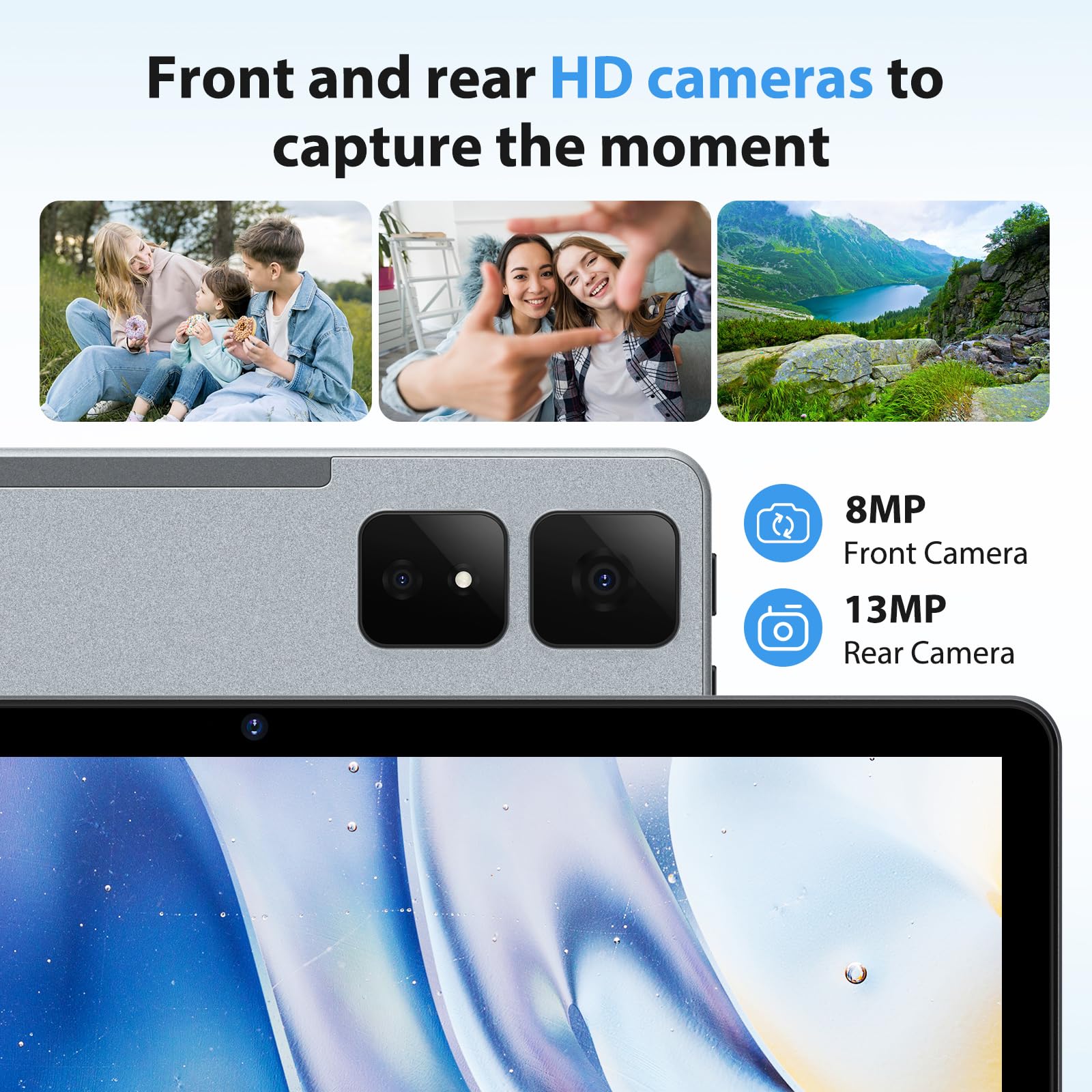 WOREGOO 11 Pollici Tablet Android 15, 4G LTE e 5G WiFi, Octa-Core, 36GB RAM+512GB ROM (1TB TF), 2K 2000x1200 FHD Display, Widevine L1, GMS/GPS/8+13MP/Batteria 9580mAh con Tastiera+Mouse(Grigio)