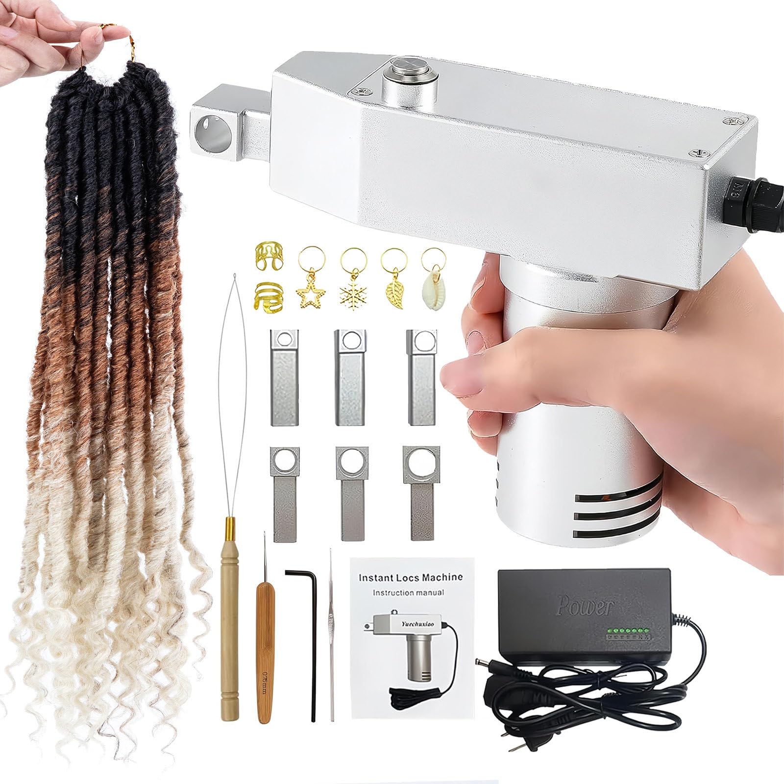 夏季限定値下げ中 電動ドレッドマシン Instant Locs Machine Amazon.com: Dreadlocks Machine, Portable Instant Loc Maker