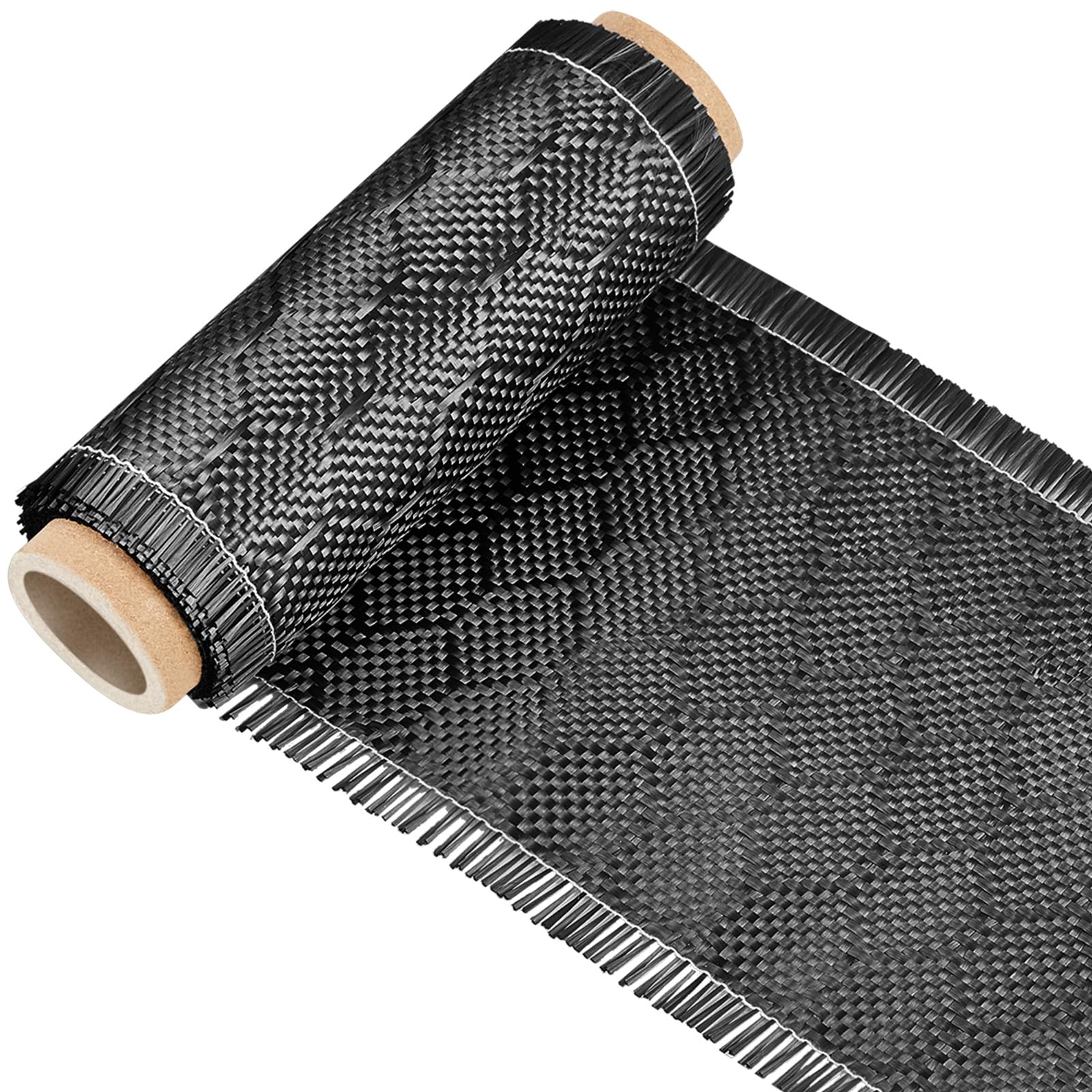 VitalCozy 1 Roll Bee Hive Carbon Fiber Fabric 4 Inch x 5 Feet Black Carbon Fiber Cloth 2 x 2 Twill Weave 3k/ 220g Carbon Fiber Sheet for Structural Reinforcement, Repair, DIY Projects