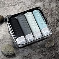 Vista 6 de Botellas de viaje para artículos de aseo personal, contenedores de tamaño de viaje aprobados por la TSA de 3 oz, sin BPA, a prueba de fugas