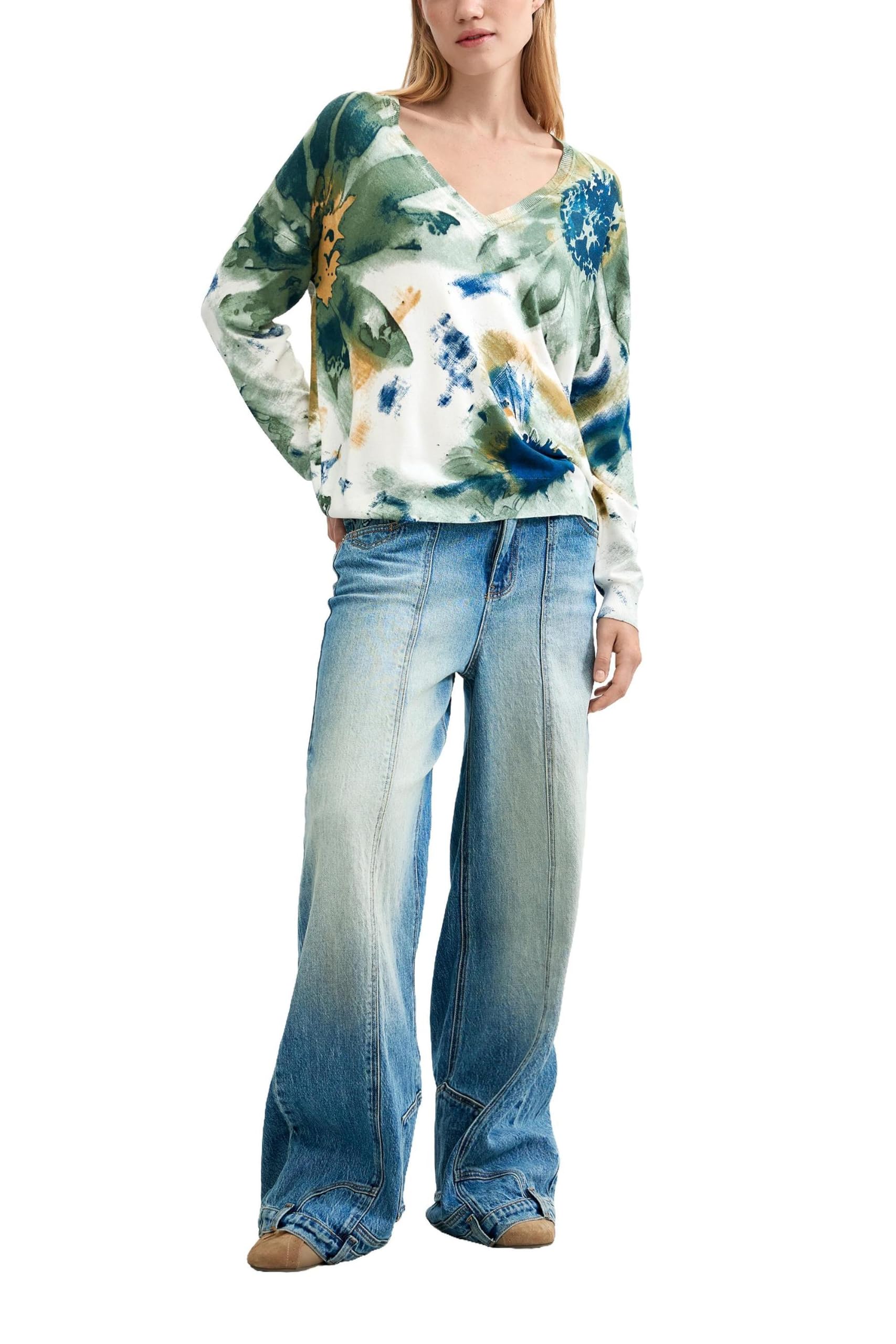 Desigual Bluza damska Jers_coldbotanic