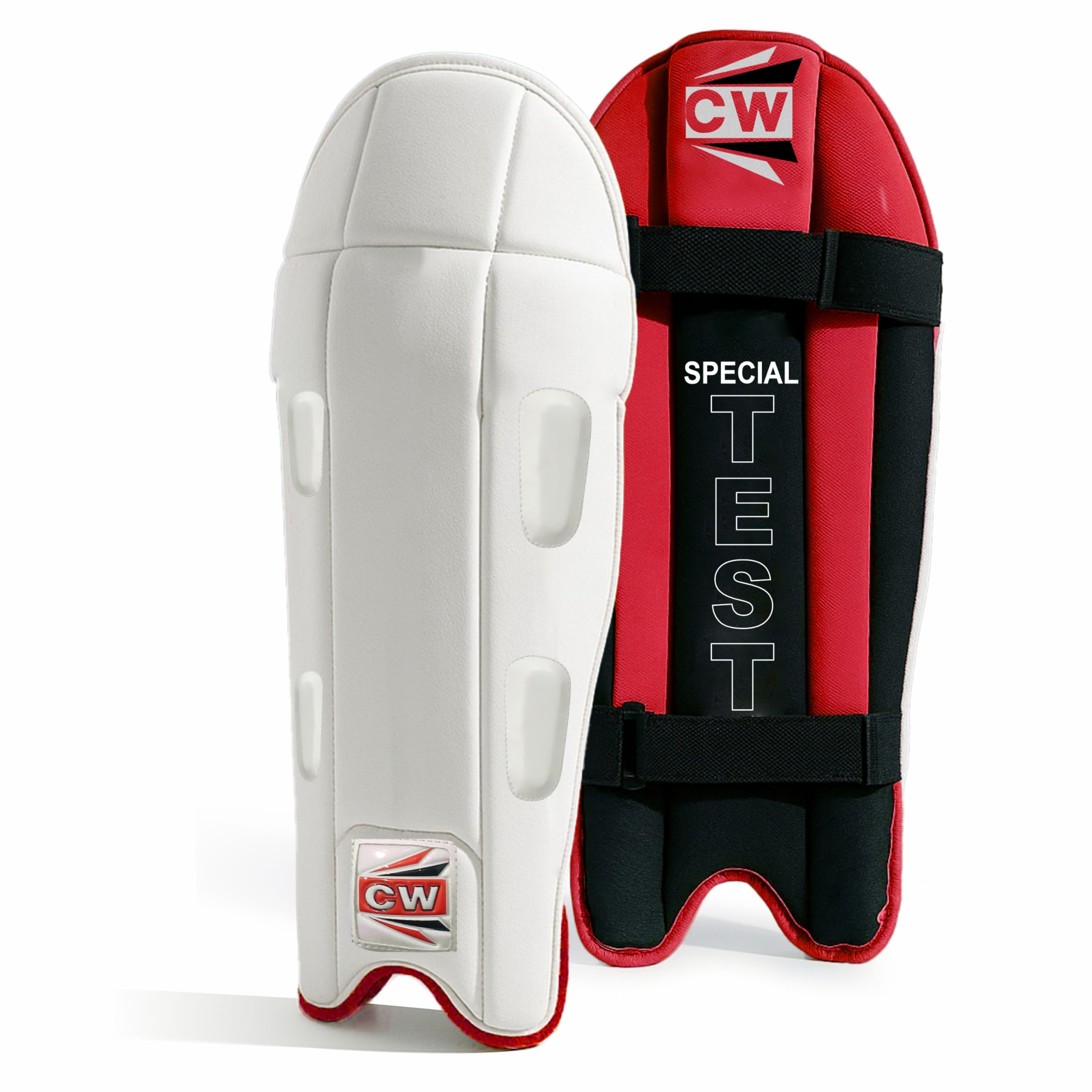 CW Test Club Cricket Wicket Pads Keeping Pads 53cm Approx Durable Strong Facing Original Wicket Keeping Pads Legguards Full Size for Men Cricket Protector Guard Pads for Wicket Keeping-image-26