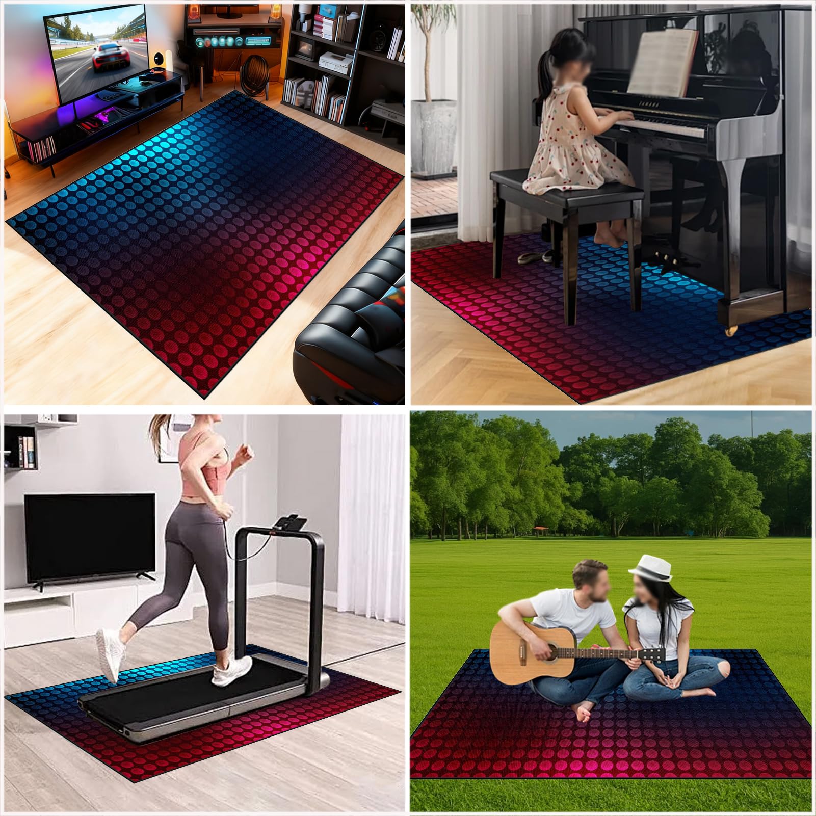160 x 140 cm Schlagzeugteppich Schallschutz Teppichmatte Trommel Teppiche, Schallschutzmatte, Rutschfeste Drum Matte für Akustik Schlagzeug Bass Drum Elektronisch Snare Musikinstrumente Teppich