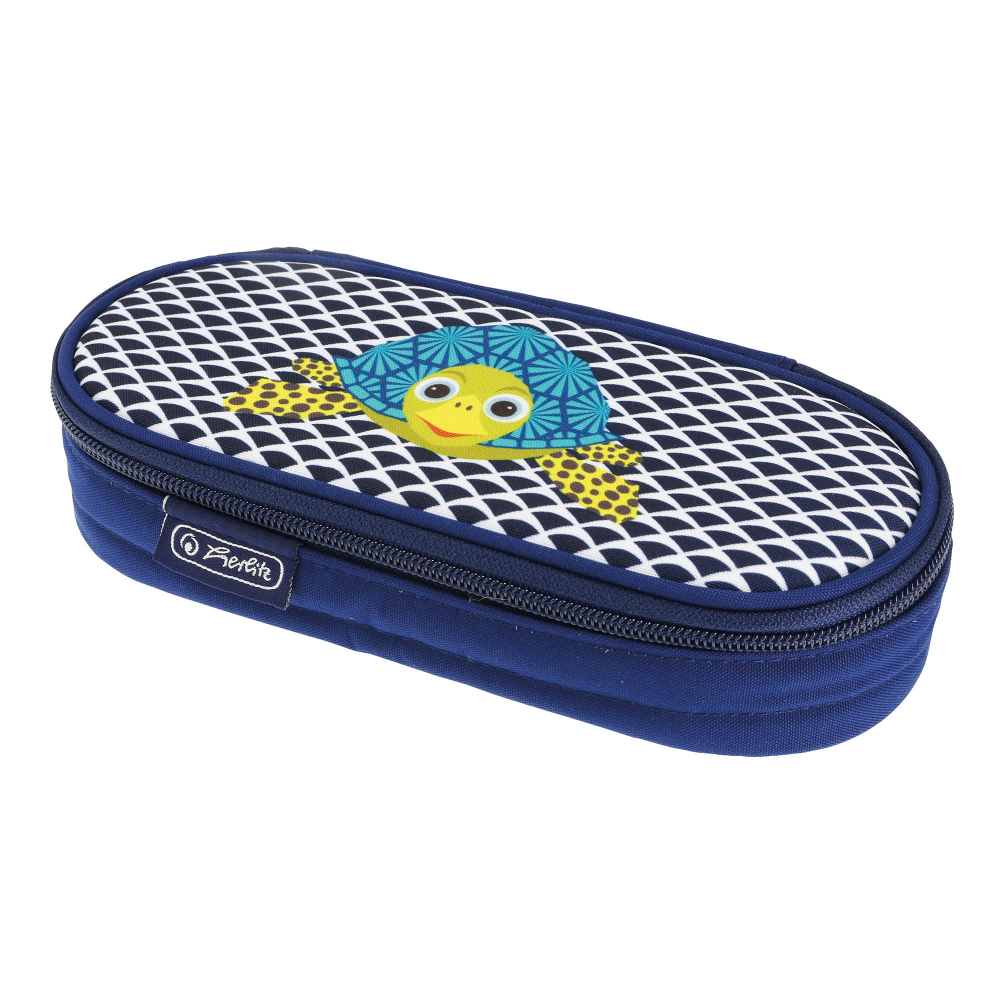 Herlitz Airgo Pencil Case, Blue, White, Cute Animals Turtle, 21,5 x 9 x 5,5 cm - Image 3