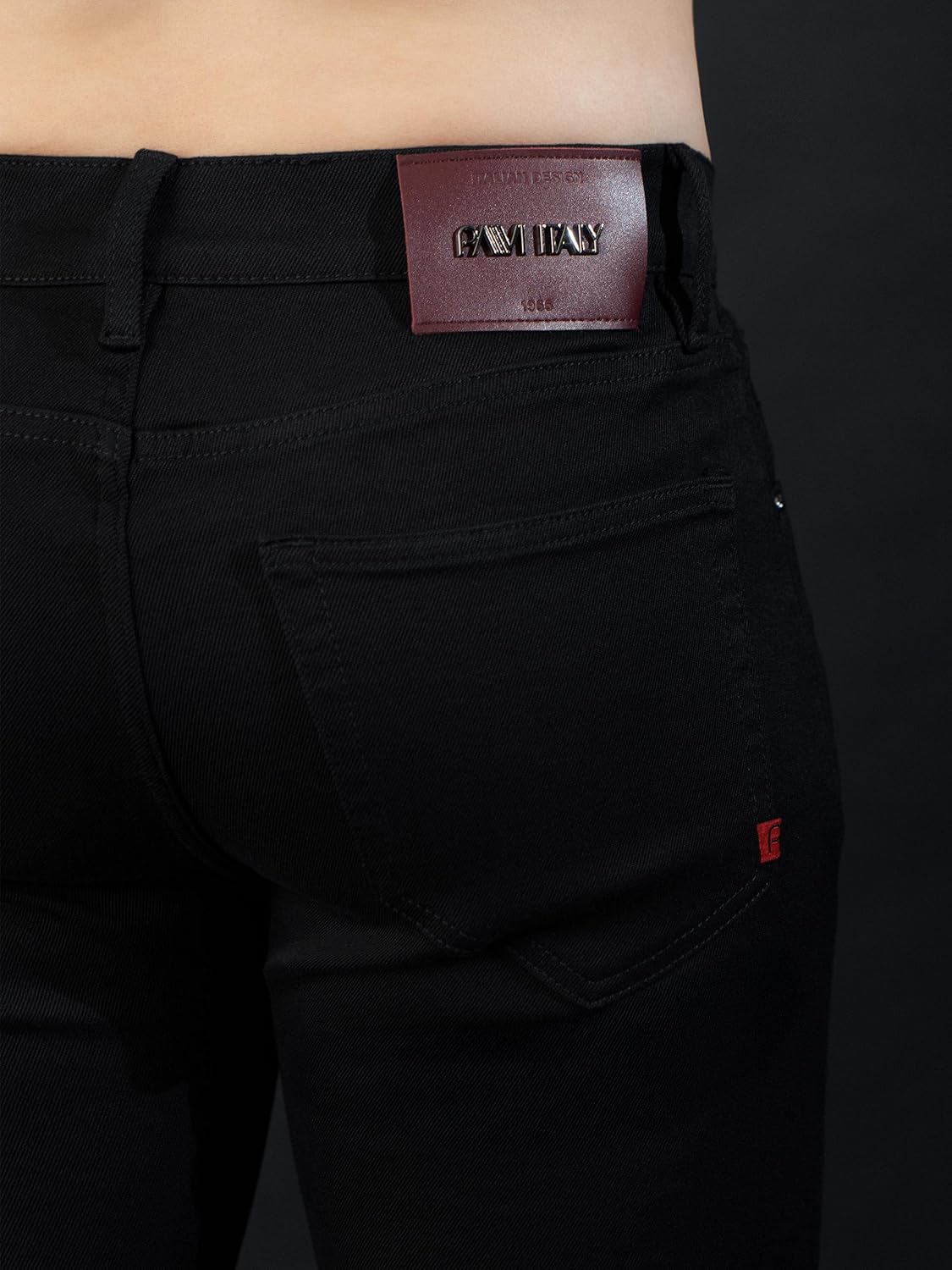 PAVI ITALY Jeans Regular fit Black Men's Modern and Comfortable Design, Cotton and lessel, Casual and Formal Style.