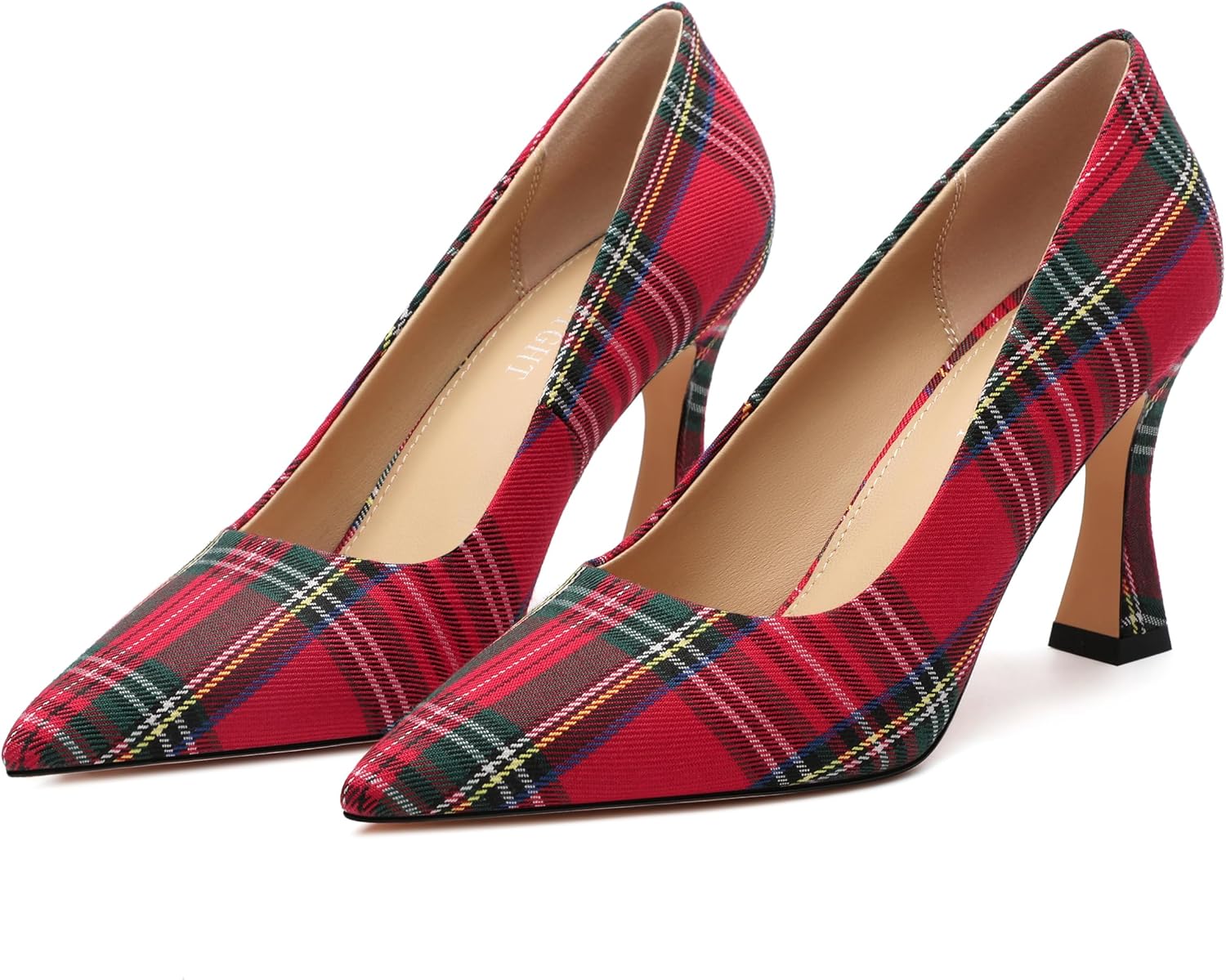 AMBELIGHT Women's Pointed Toe Stiletto Pumps 3.2 Inch High Heels Slip On Classic Comfort Dress Shoes for Wedding Party Office Work - Image 2