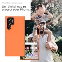 YATWIN Silicone Back Case for Samsung Galaxy S22 Ultra, Soft-Touch Phone Back Cover for Samsung Galaxy S22 Ultra - Orange gallery image
