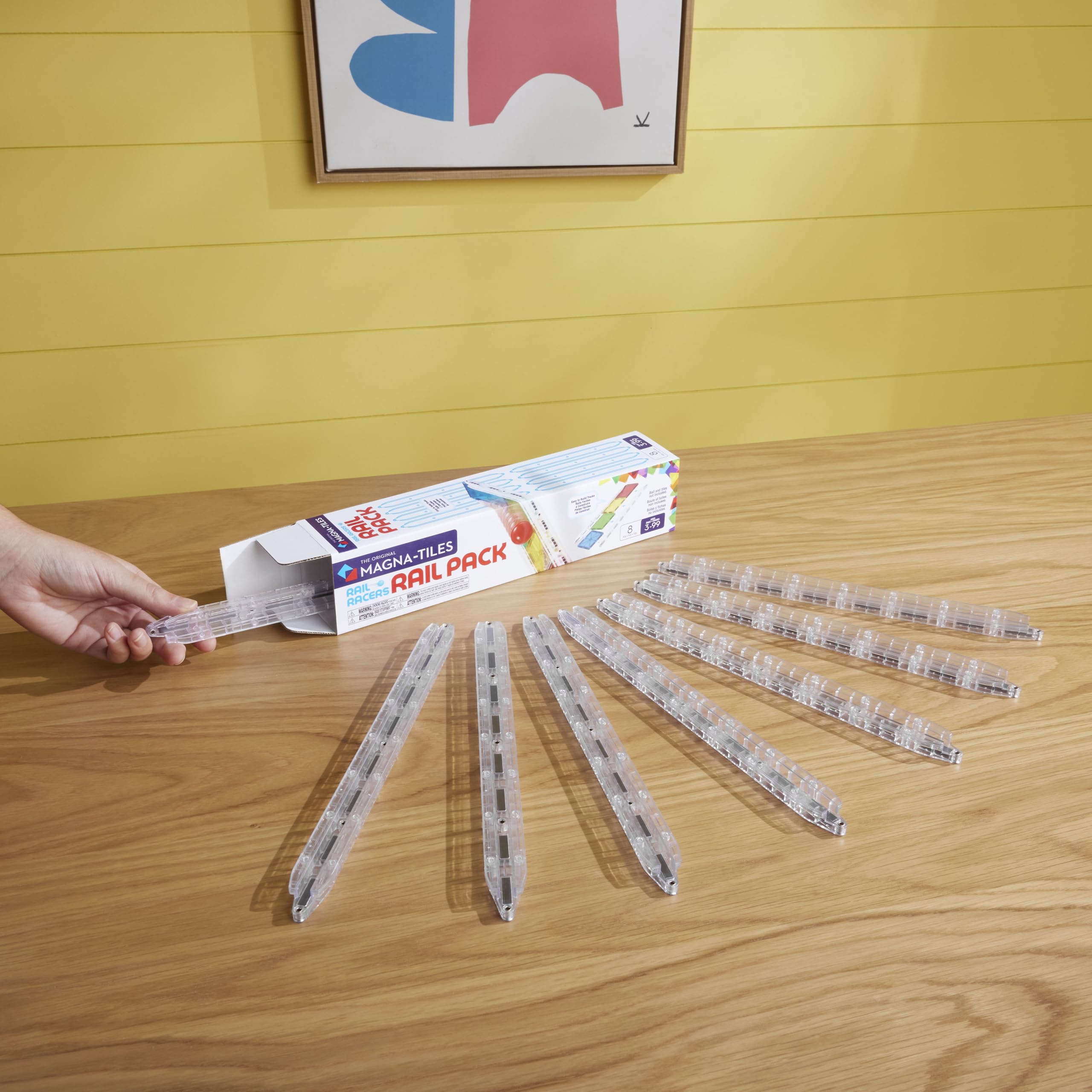 Amazon.com: MAGNA-TILES Rail Racers Rail Pack 8-Piece Magnetic