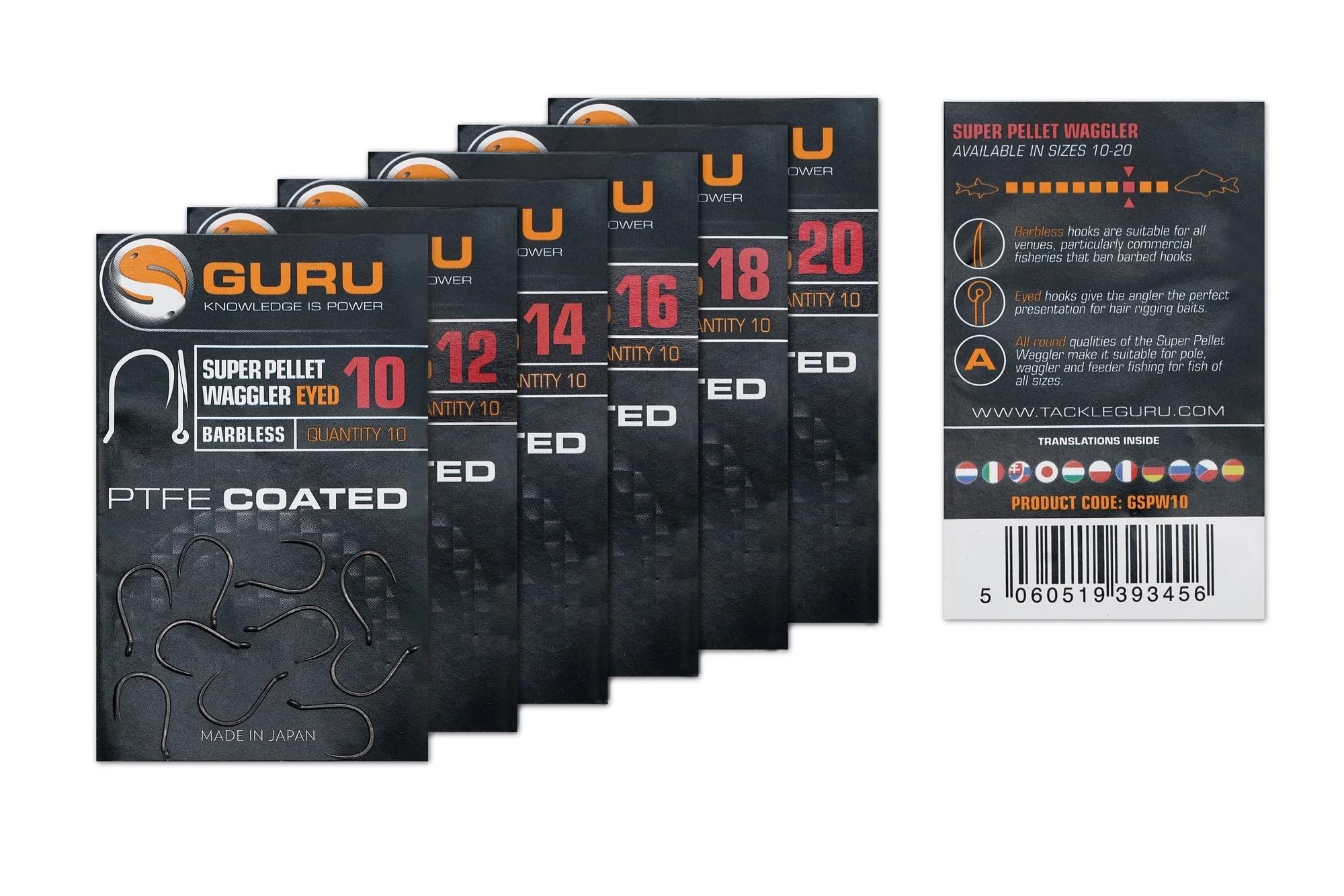Guru Super Pellet Waggler Eyed Barbless (16)